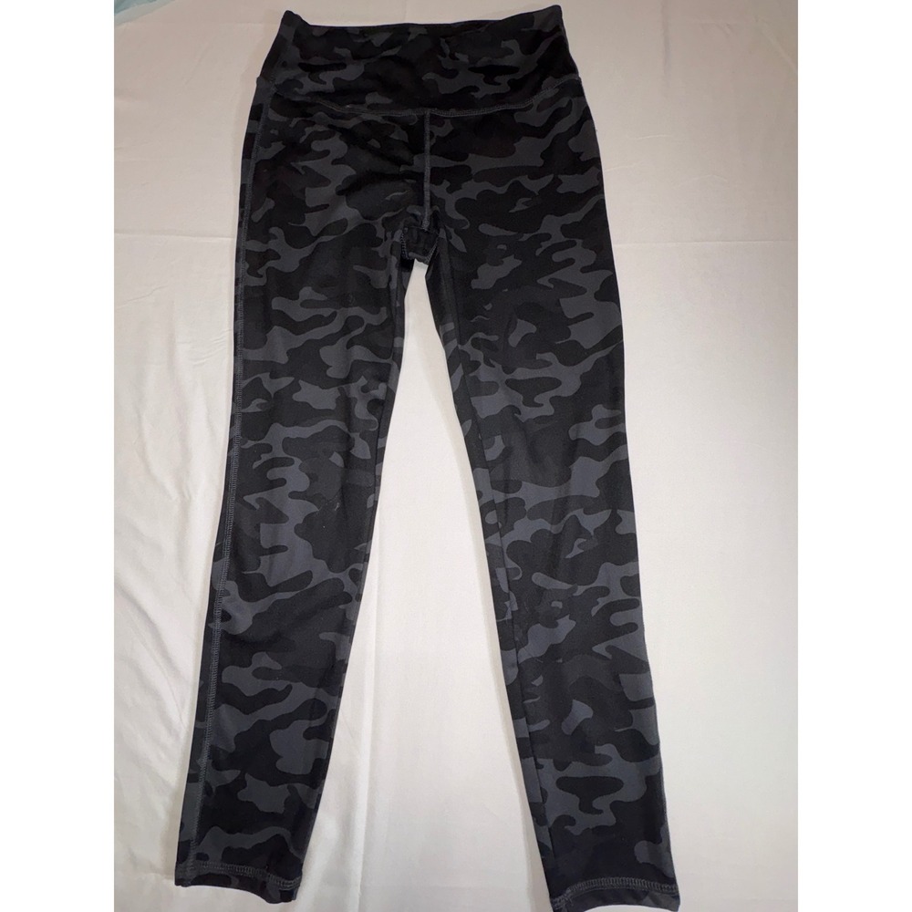 Danskin Womens Grey Black Camo High Waisted Active Leggings Size Medium 960D